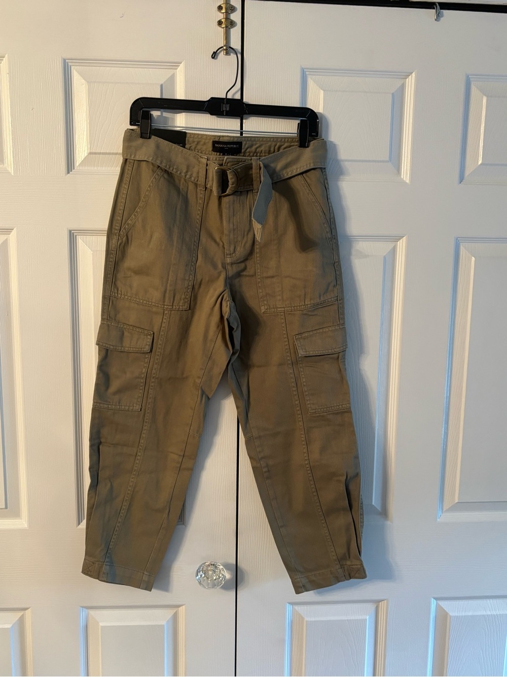 Banana Republic Olive Cargo Pants with Waist Belt